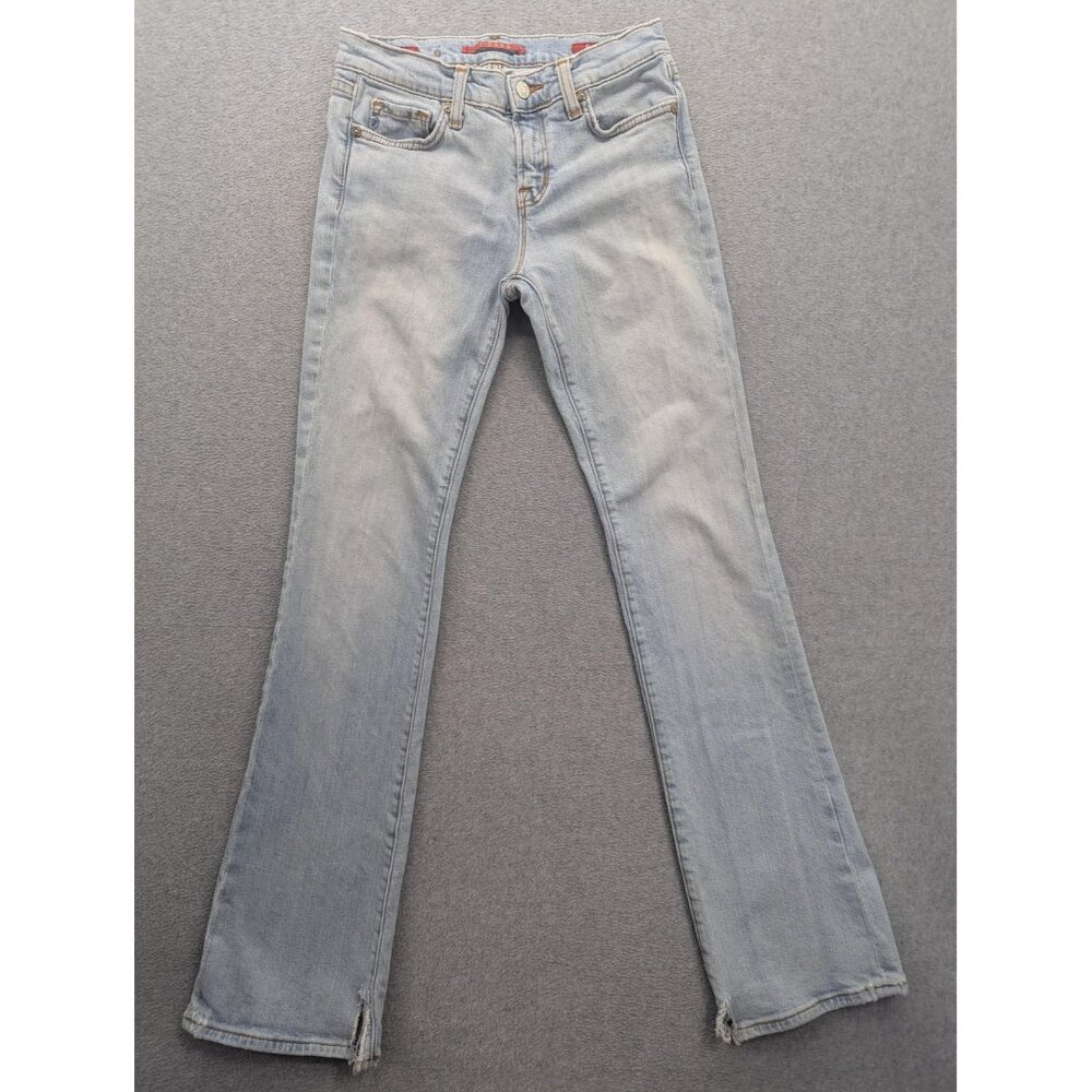 Vigoss Venice Boot Jeans Womens 5 Light Wash Bootcut Distressed Denim Stretch